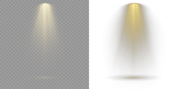 Light Effects. Transparent allows seamless web or poster use. Scene. Transparent background. Stage lighting creates dramatic beams in concert visuals. Projection studio lights beam. Vector Spotlights.