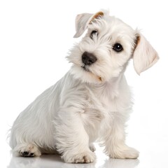 white miniature schnauzer puppy