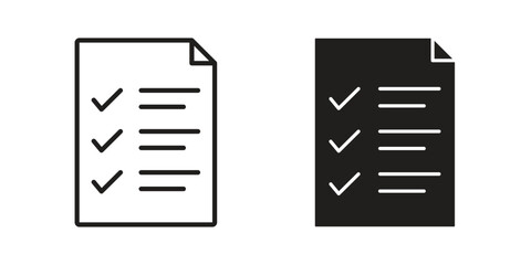 Checklist icon for web, app, infographic.