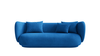 Upholstered sofa on an isolated background. Furniture for рromotional and marketing materials. 
