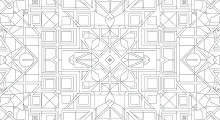 Elegant geometric pattern with symmetrical lines perfect for modern backgrounds and creative designs, evokes a sense of retro sophistication and timeless style
