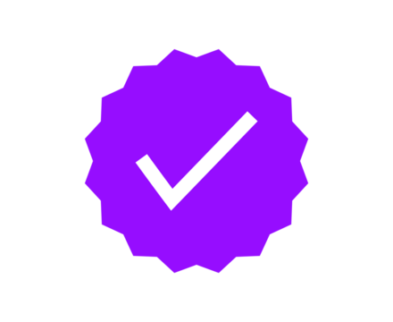 white verified approved check mark icon