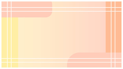 シンプルでかわいい線と図形のグラデーション背景 オレンジ