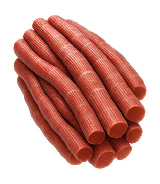 Thickened adult heart muscle fibers with notable striations.