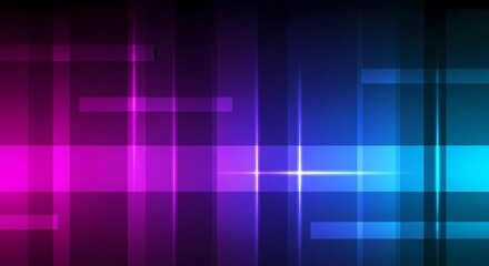 Background with vertical glowing gradient in shades of black, purple and blue for modern technological, abstract digital or futuristic interfaces