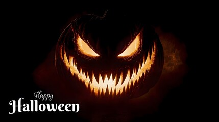 halloween pumpkin with fire