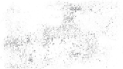 Rubbed aged texture with a halftone raster pattern.  Monochrome abstract splattered background. 