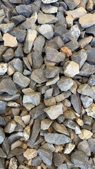 Full Frame Background of Angular Crushed Stone and Gravel Texture