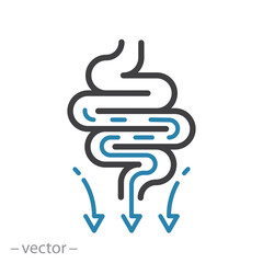 Process Digestive Transit Icon Vector Line Illustration