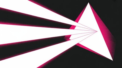 Dynamic light beams converge on a geometric prism, creating a futuristic and abstract visual of energy and focus