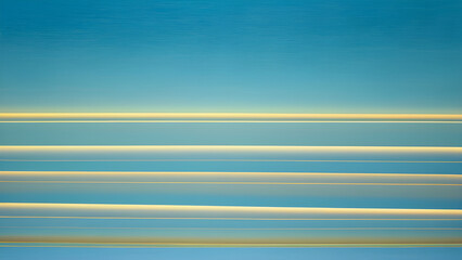 Diffused ambient light creating golden luminous streaks over a tranquil blue gradient texture - abstract background