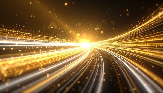 light trails on the road - Powered by Adobe