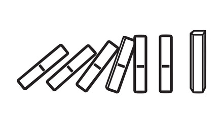 ## **41. Domino effect chain reaction outline vector**
