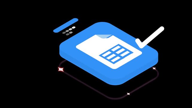 AI agent: Using AI to inspect, analyze documents, and process data automatically. Animated video with Alpha channel.