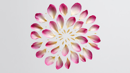 Pink Flower Petals in Motion