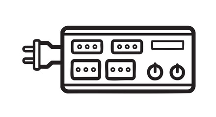 Fototapeta premium ## **40. Power conditioner outline icon vector** 