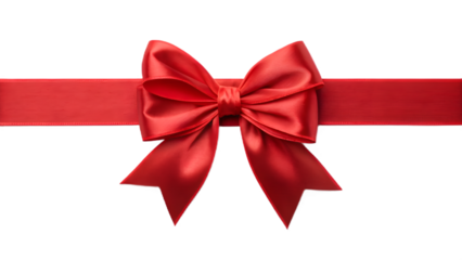 red bow isolated on white