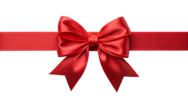 red bow isolated on white