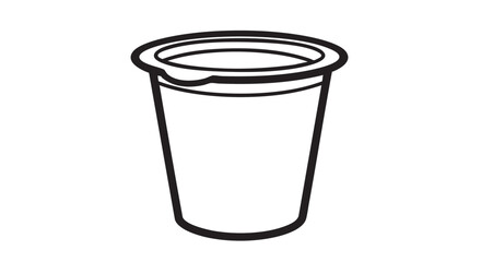 ## **37. Yogurt cup container outline icon vector**
