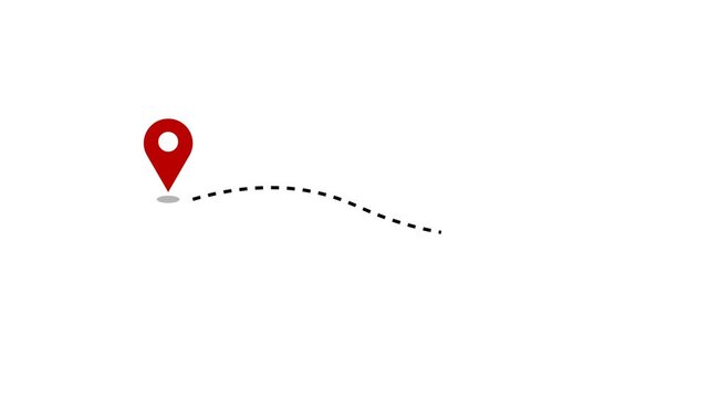 GPS location signal point and location tracking mark, location pointer icon animated.for navigation, journey, and direction.4k video