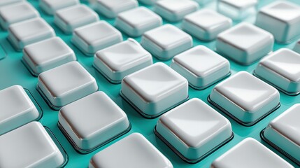 Abstract representation of data points and market trends showing blank keyboard buttons