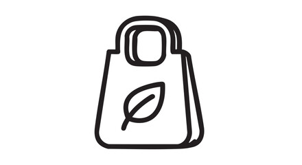 ## **38. Biodegradable bag outline icon vector**
