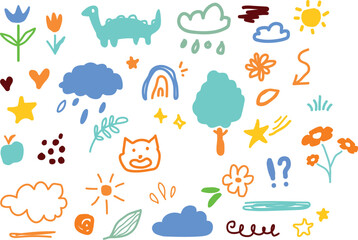 Cute Hand-Drawn Doodle Elements Collection