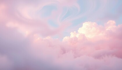 Swirling pastel cloudscape, soft focus, dreamy texture,  light,  sky