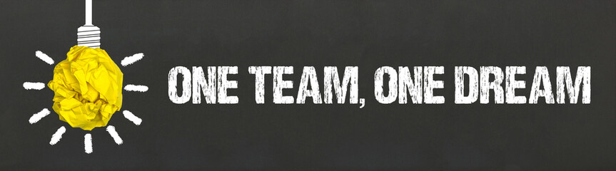 Naklejka premium one team, one dream 