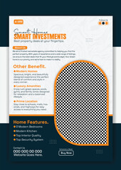 Real estate flyer template for smart homes and investments promotion