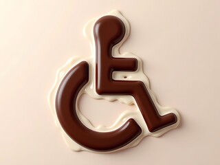Chocolate figure made for International Day of Persons with Disabilities.