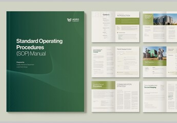 Corporate Manual Template for SOP Standard Operating Procedure Brochure Layouts, Company Brochure & Whitepaper Layout