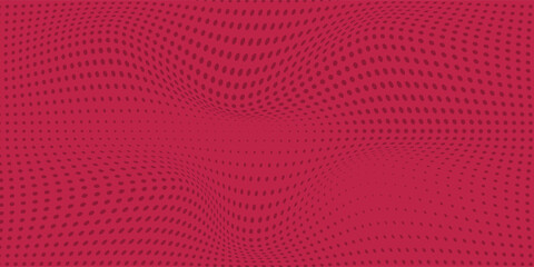 Abstract gradient viva magenta trendy color comic pop-art halftone background. Burgundy maroon cambination with dotted style.