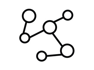 Polymer Icon Vector Symbol. chemical molecular structure icon sign vector.