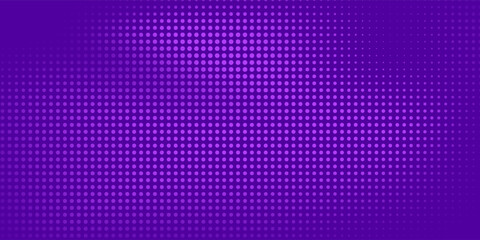 Abstract purple color with halftone pattern. Retro comic gradient background. Combination violet on pixelated dotted texture overlay. © M.I.Arfad
