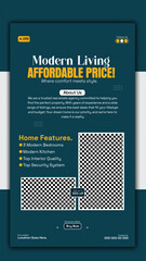 Modern living affordable price real property social media story template