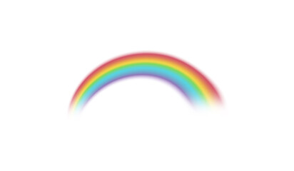 Colorful Rainbow with Soft Shaded Curved Effect