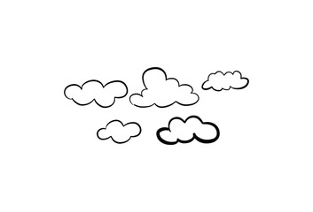 Playful Cloud Made in Soft Doodle Art Style