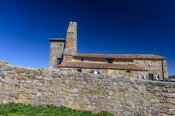 Fototapeta premium Historic Romanesque church of San Andres in Matabuena, Palencia