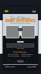 Smart home investments real property social media story template design