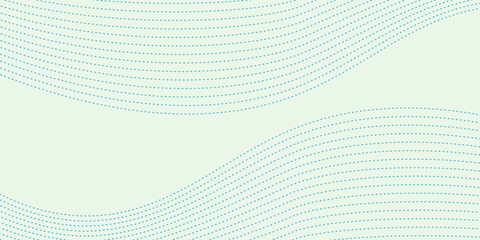 Asbtract smooth blue wave stroke lines on soft green background.