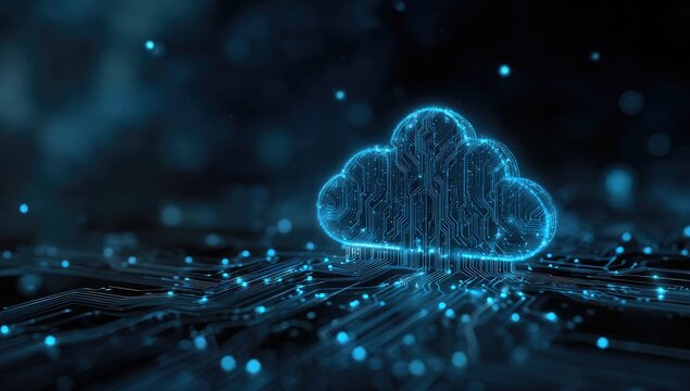 Abstract cloud technology - Powered by Adobe