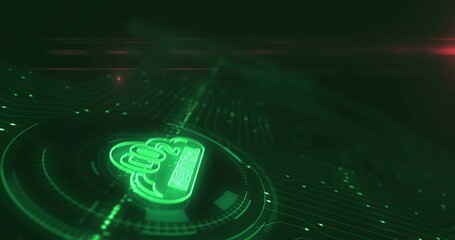 CO2 neutral zero emission decarbonize and eco friendly symbol digital abstract 3d concept. Finger touch screen. Cyber technology and network background. Man pushes computer display.