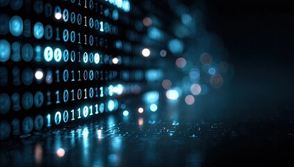 Abstract digital binary code background