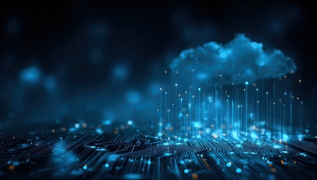 Digital cloud over circuit board (1)