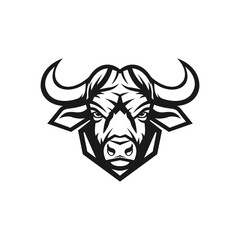 Bull Head Logo Emblem, Fierce Bull Head Emblem