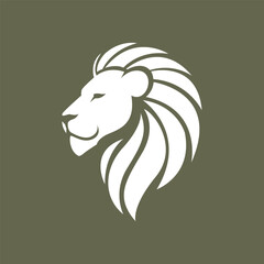 Stylized Elegant Lion Head Logo