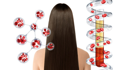 hair platelet rich plasma treatment concept