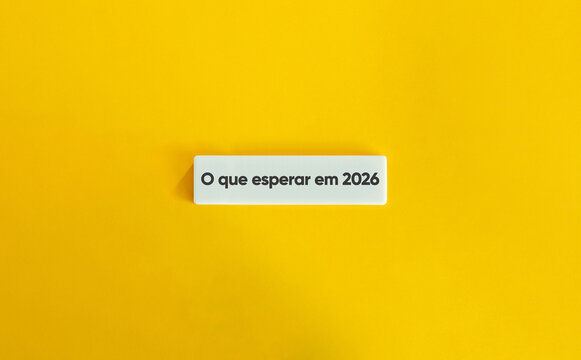 Banner com texto O que esperar em 2026 em fundo amarelo