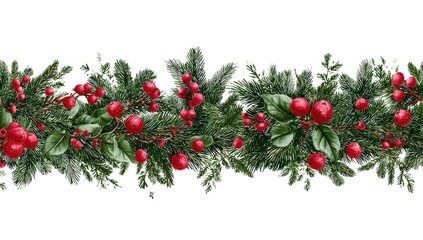 Watercolor Christmas garland